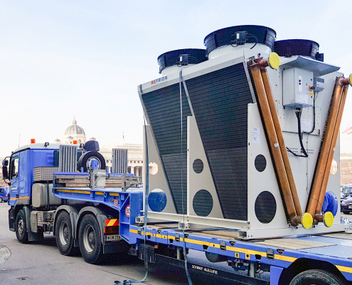 Wien: Rückkühlanlage für historische Gebäude mit 1,2 MW Rückkühlanlage